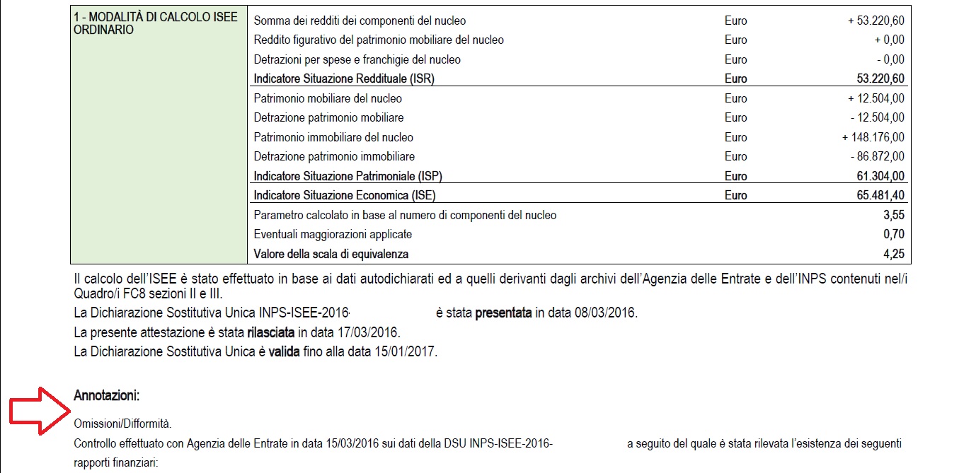Attestazione ISEE difforme Portale dello Studente Attestazione ISEE difforme Portale dello Studente