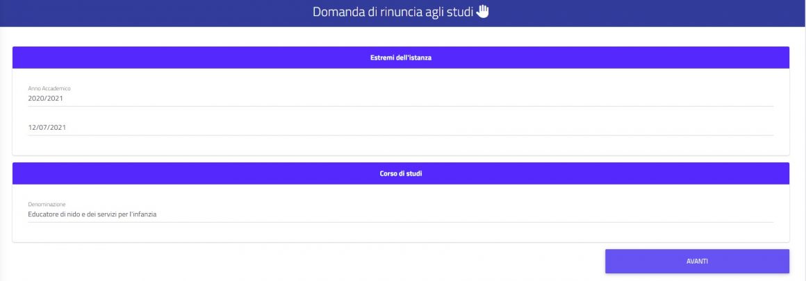 Come presentare la domanda di rinuncia agli studi - Portale dello Studente